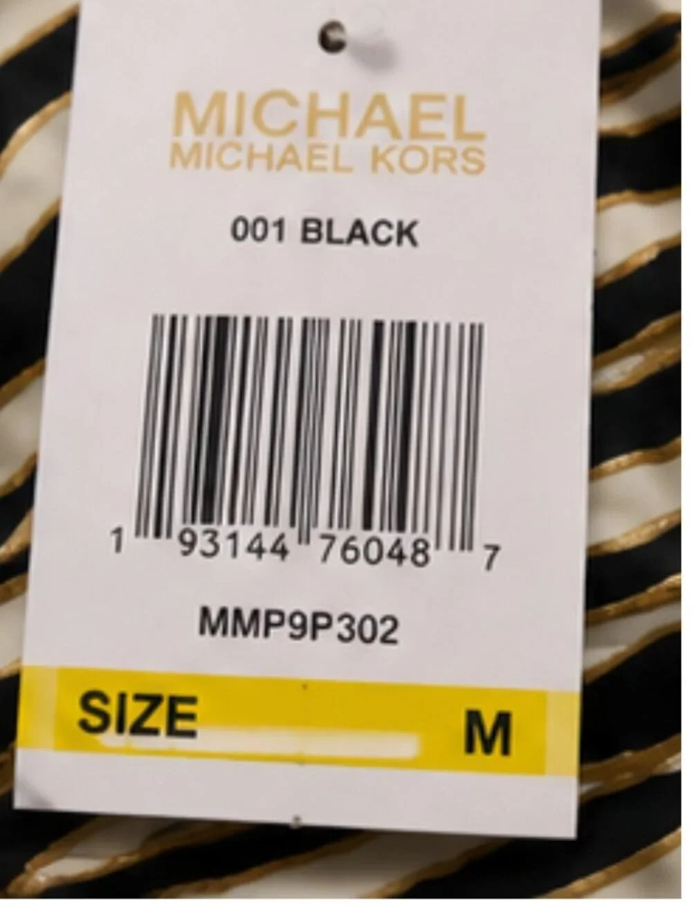 Michael Kors Zebra Gold Foil Tankini Top & Coco Reef Bottom M NWT